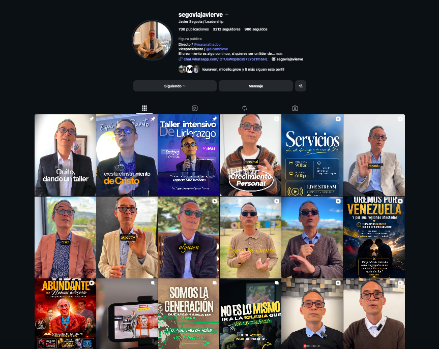 Captura del perfil de Javier Segovia